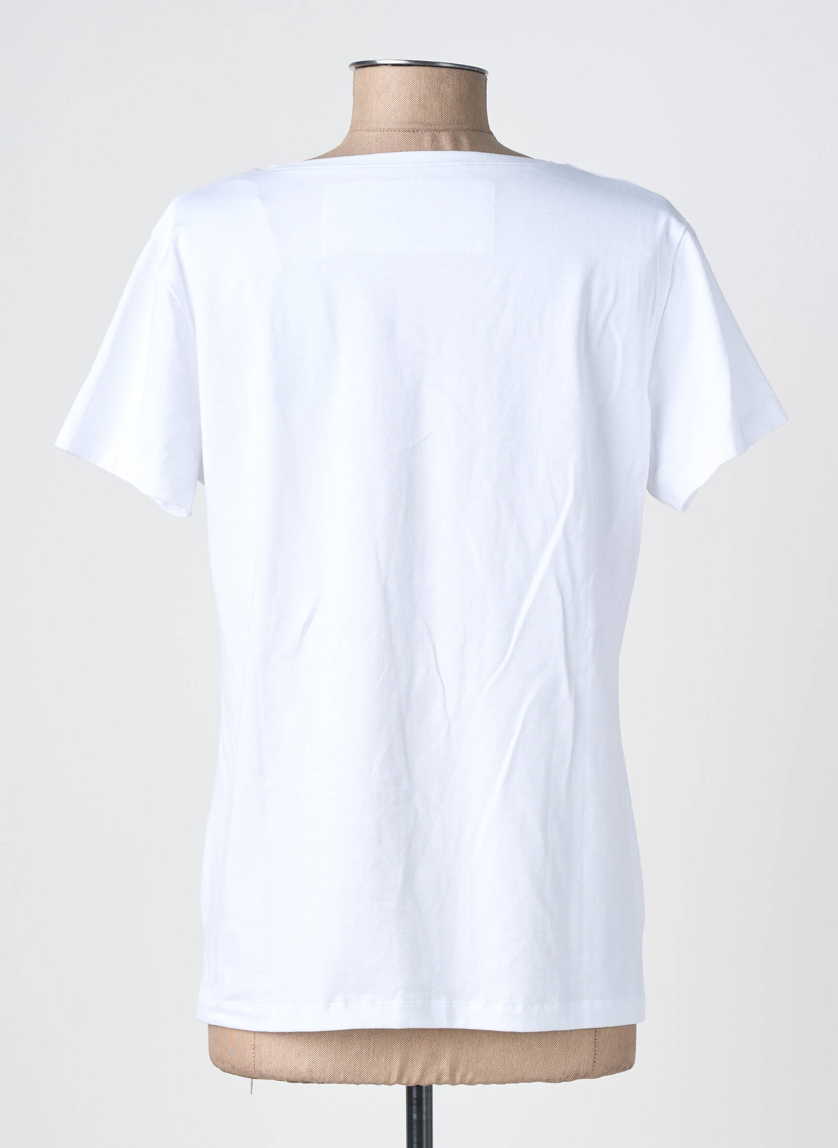 T-shirt sérigraphie floquée manches courtes blanc NOOS NOOS femme
