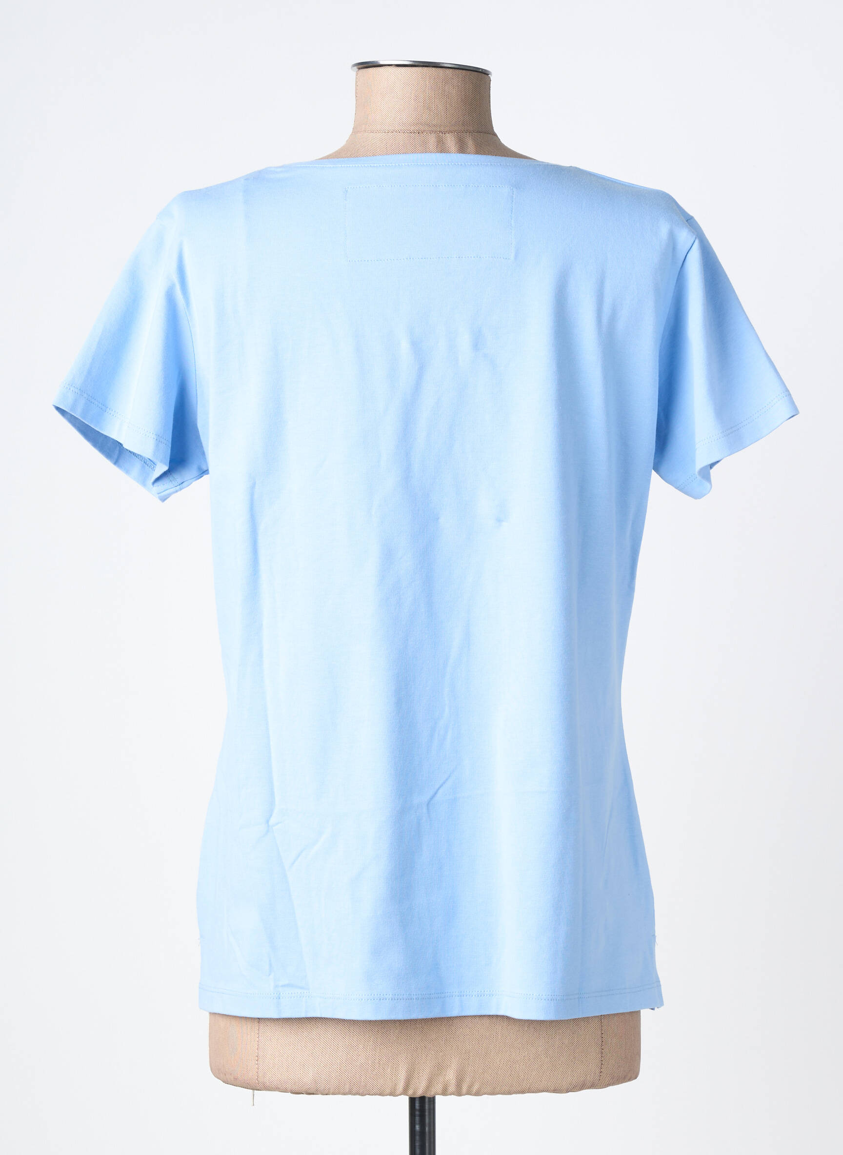 T-shirt sérigraphie floquée manches courtes bleu NOOS NOOS femme