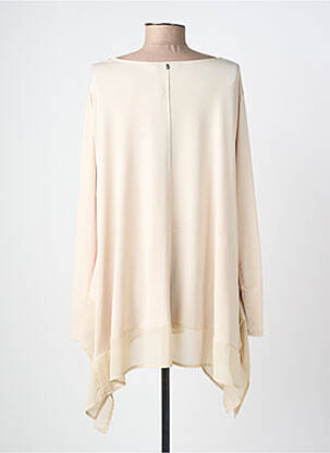 Tunique manches longues col rond beige SOPHIA femme