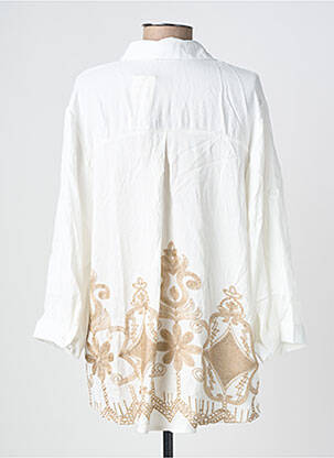 Chemisier manches longues manches longues beige WORLD FASHION femme