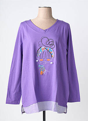T-shirt manches longues manches longues violet NOOS NOOS femme