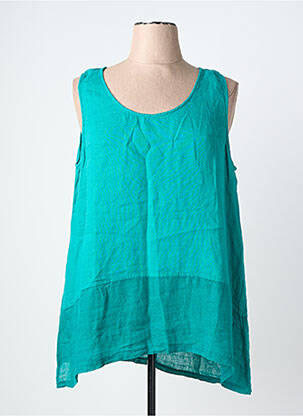 Tunique sans manche col rond bleu DS femme