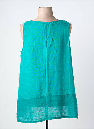 Tunique sans manche col rond bleu DS femme