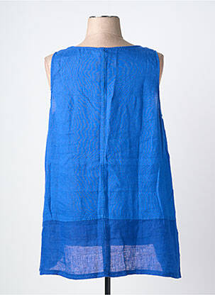 Tunique sans manche col rond bleu fonce DS femme