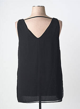 Top col v sans manche noir ELENA MIRO femme