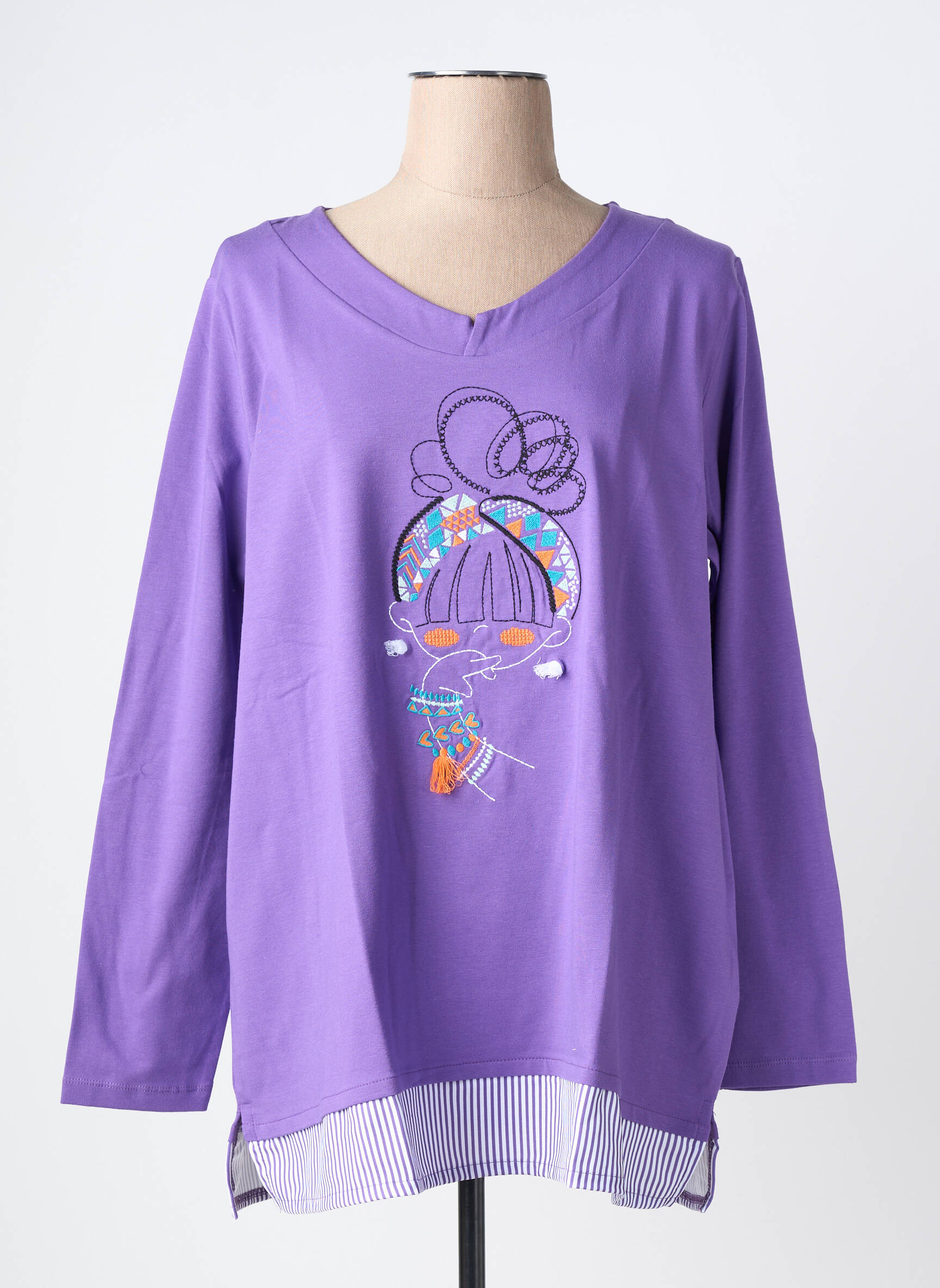 T-shirt manches longues manches longues violet NOOS NOOS femme