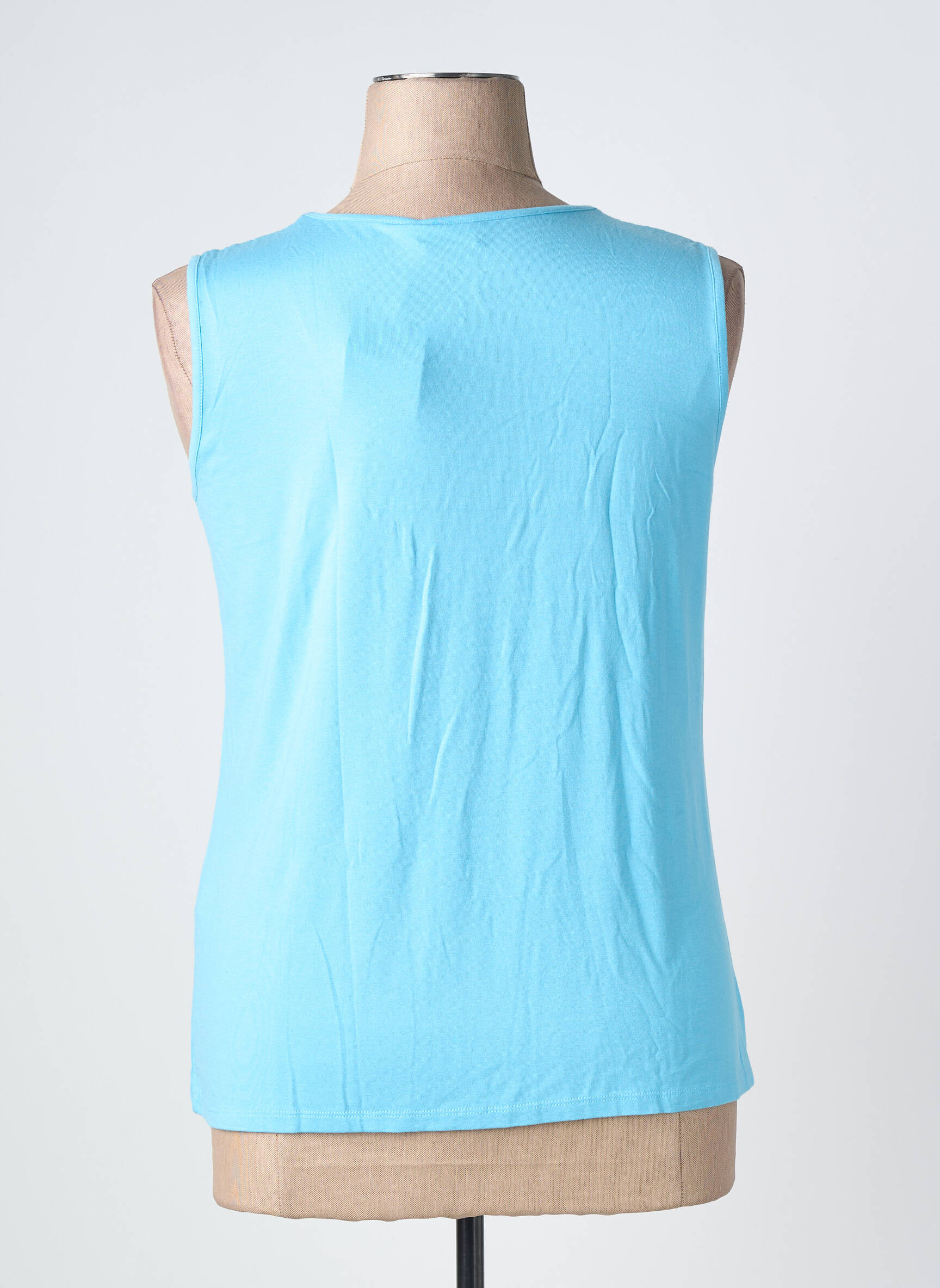 Top stretch sans manche bleu BARBARA LEBEK femme