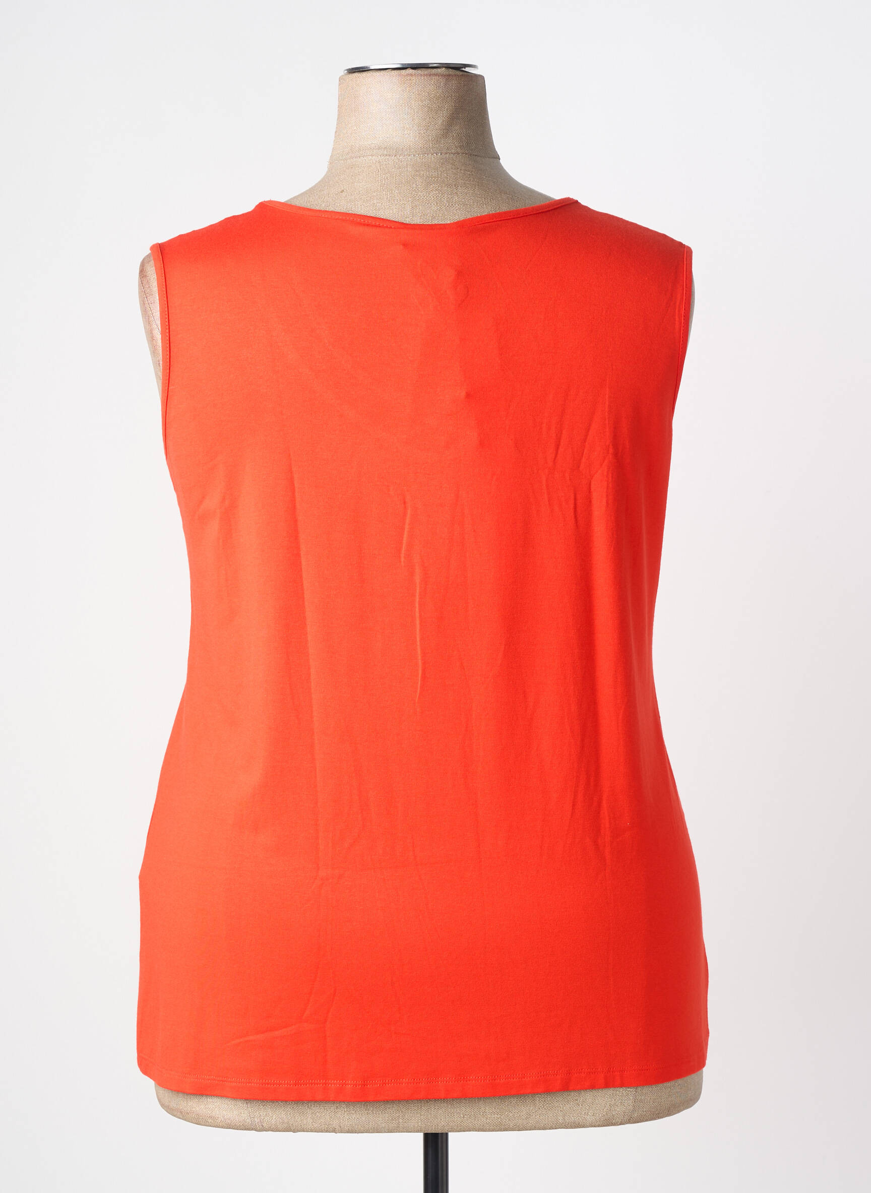 Top stretch sans manche orange BARBARA LEBEK femme