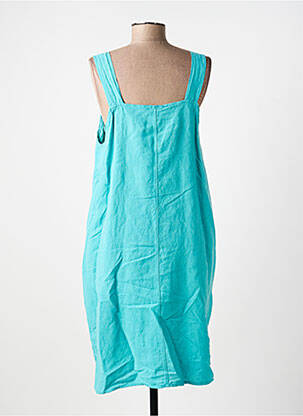 Robe mi-longue fines bretelles bleu G!OZE femme