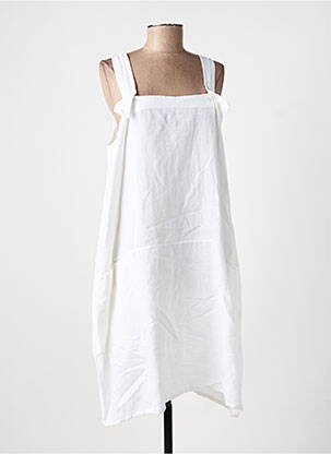 Robe mi-longue fines bretelles blanc G!OZE femme