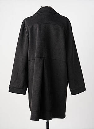 Manteau long coupe droite sans capuche noir SPG WOMAN femme