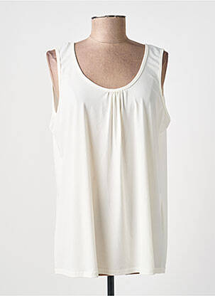 Top stretch sans manche blanc SPG WOMAN femme