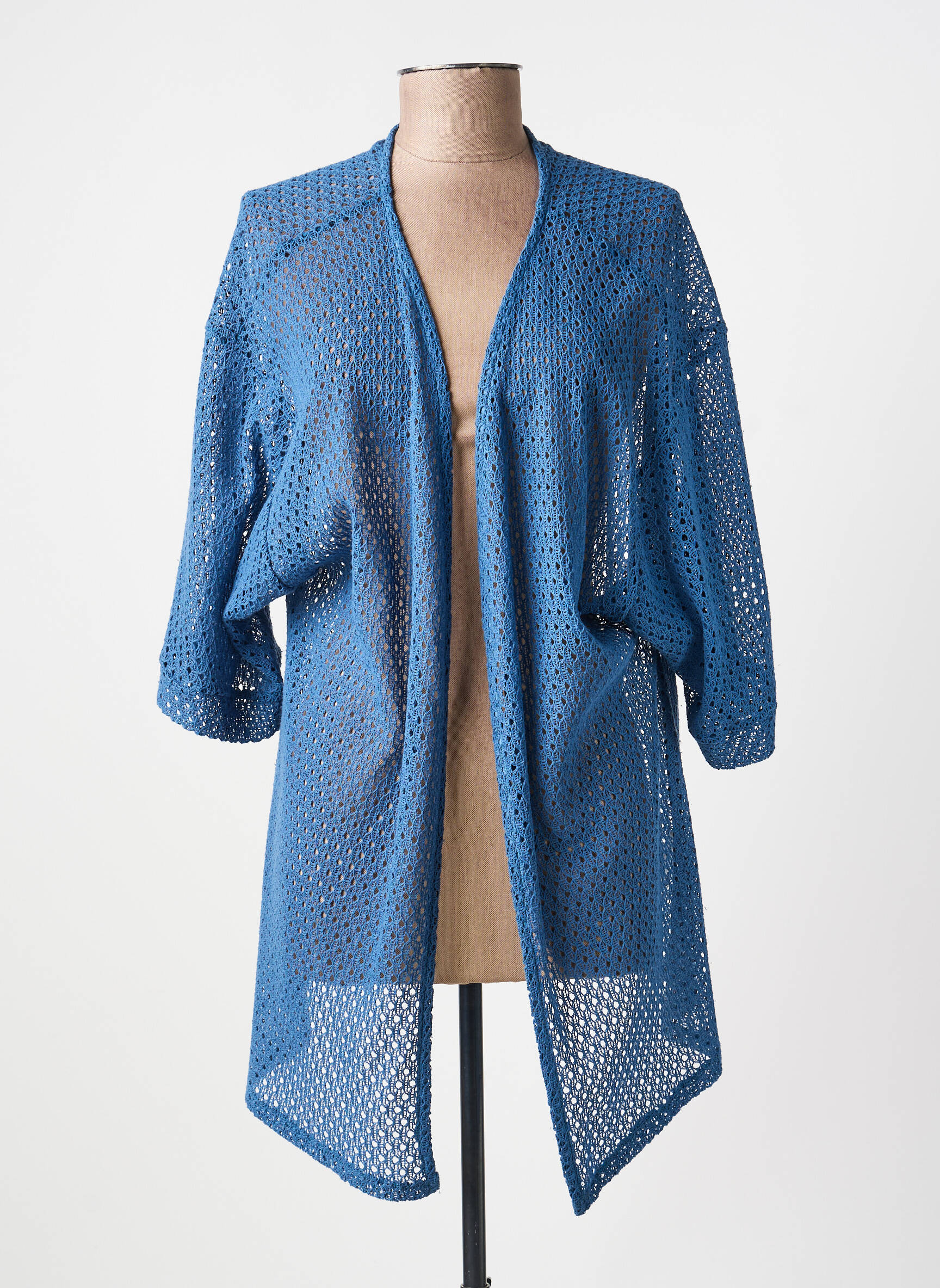 Gilet manches longues manches 3/4 bleu SPG WOMAN femme