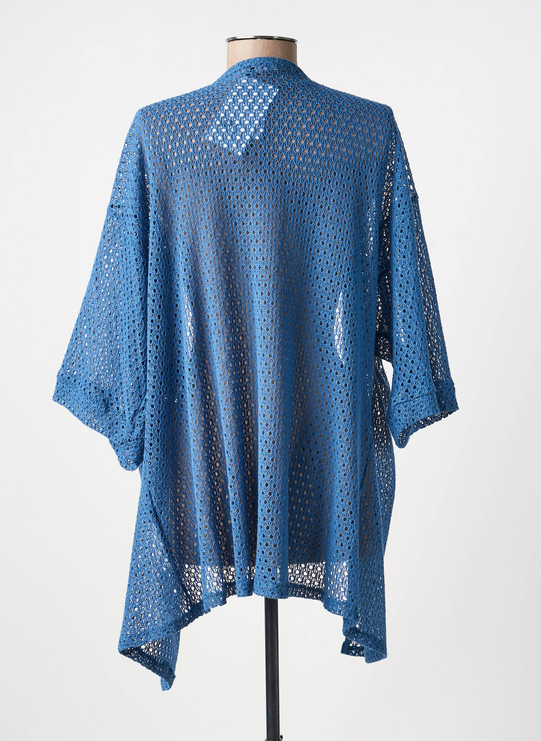 Gilet manches longues manches 3/4 bleu SPG WOMAN femme