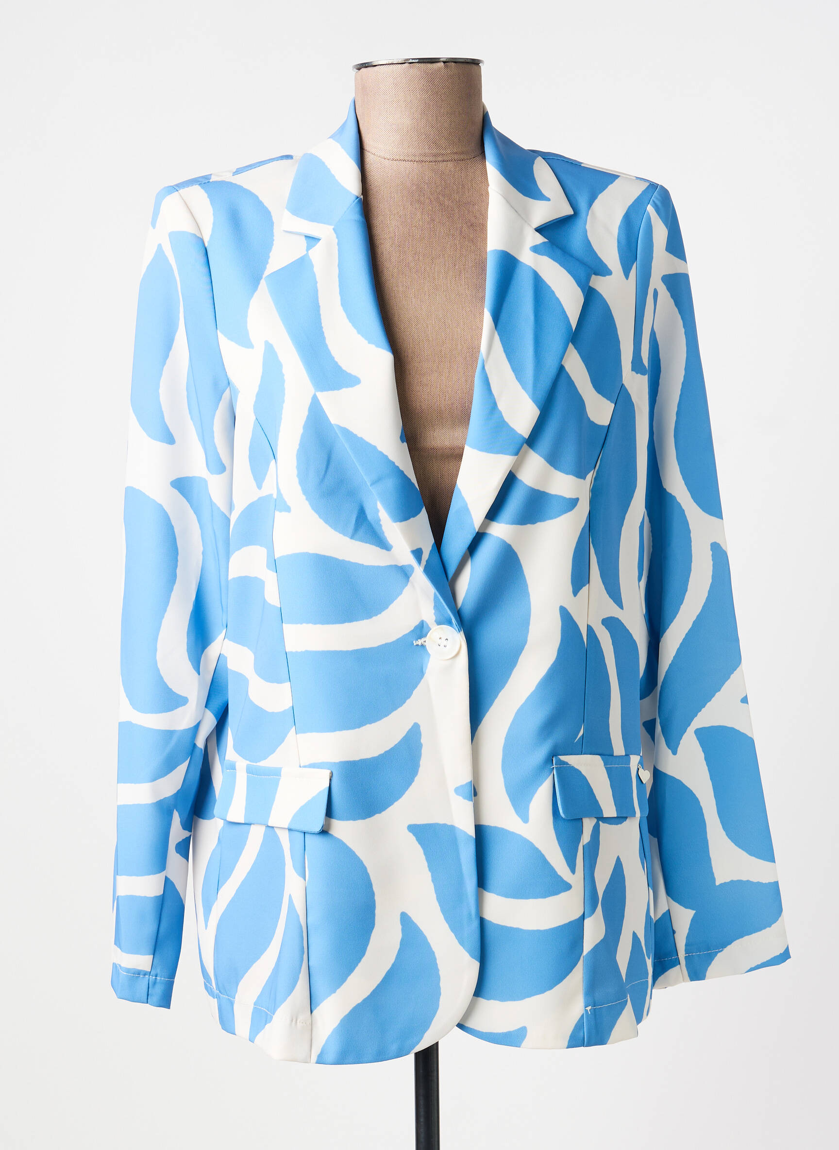 Blazer fausses poches bleu SOPHIA femme
