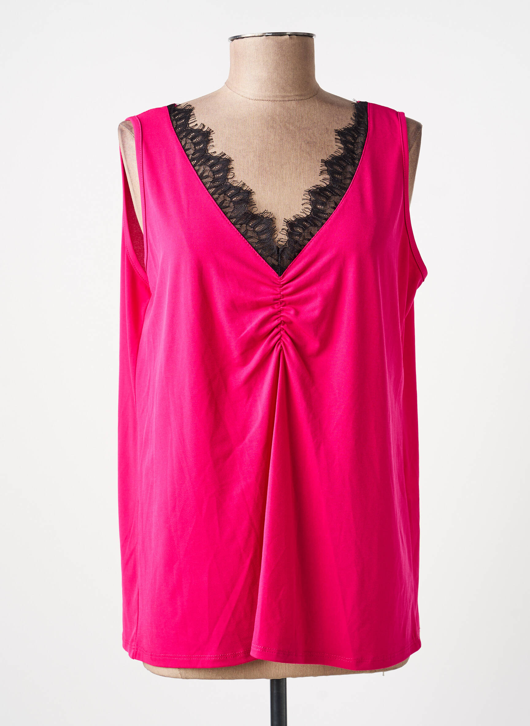 Top stretch sans manche rose SPG WOMAN femme