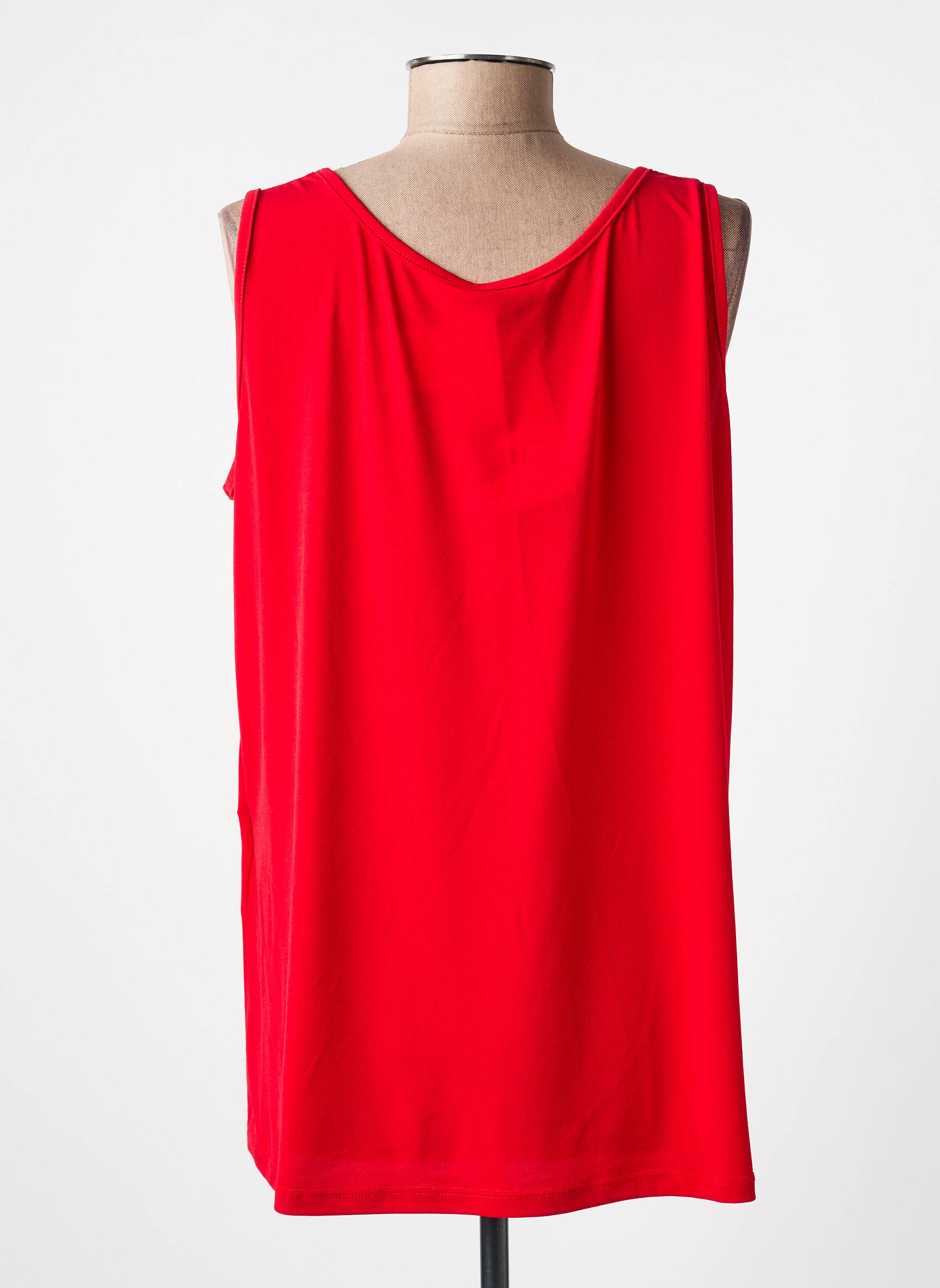 Top stretch sans manche rouge SPG WOMAN femme