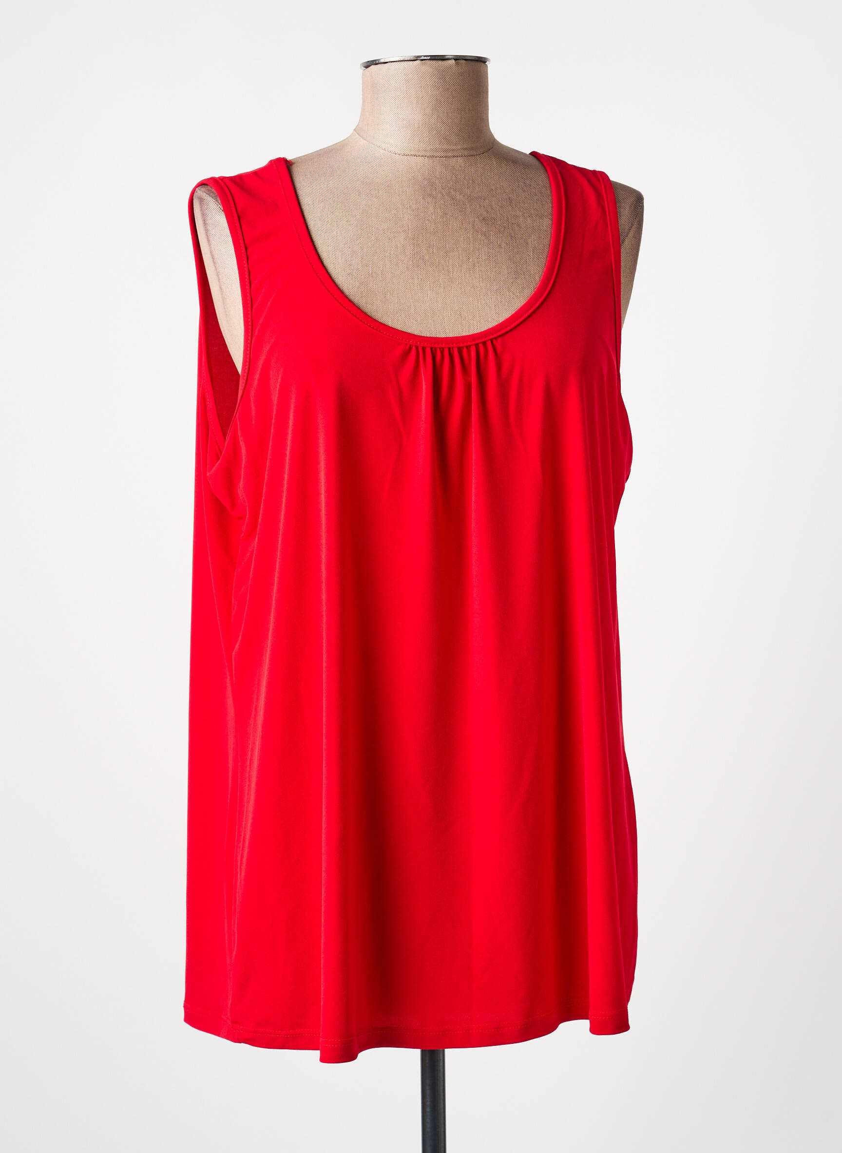 Top stretch sans manche rouge SPG WOMAN femme