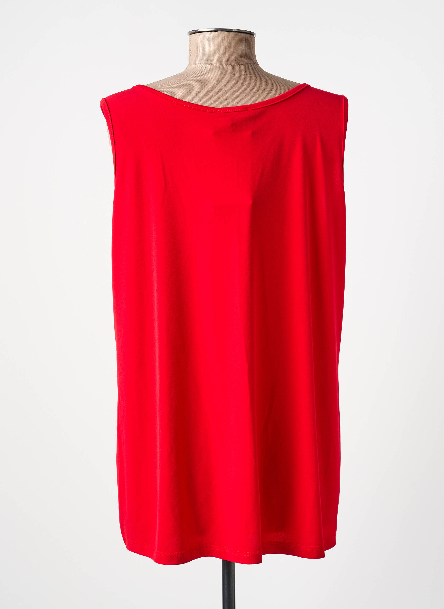 Top stretch sans manche rouge SPG WOMAN femme