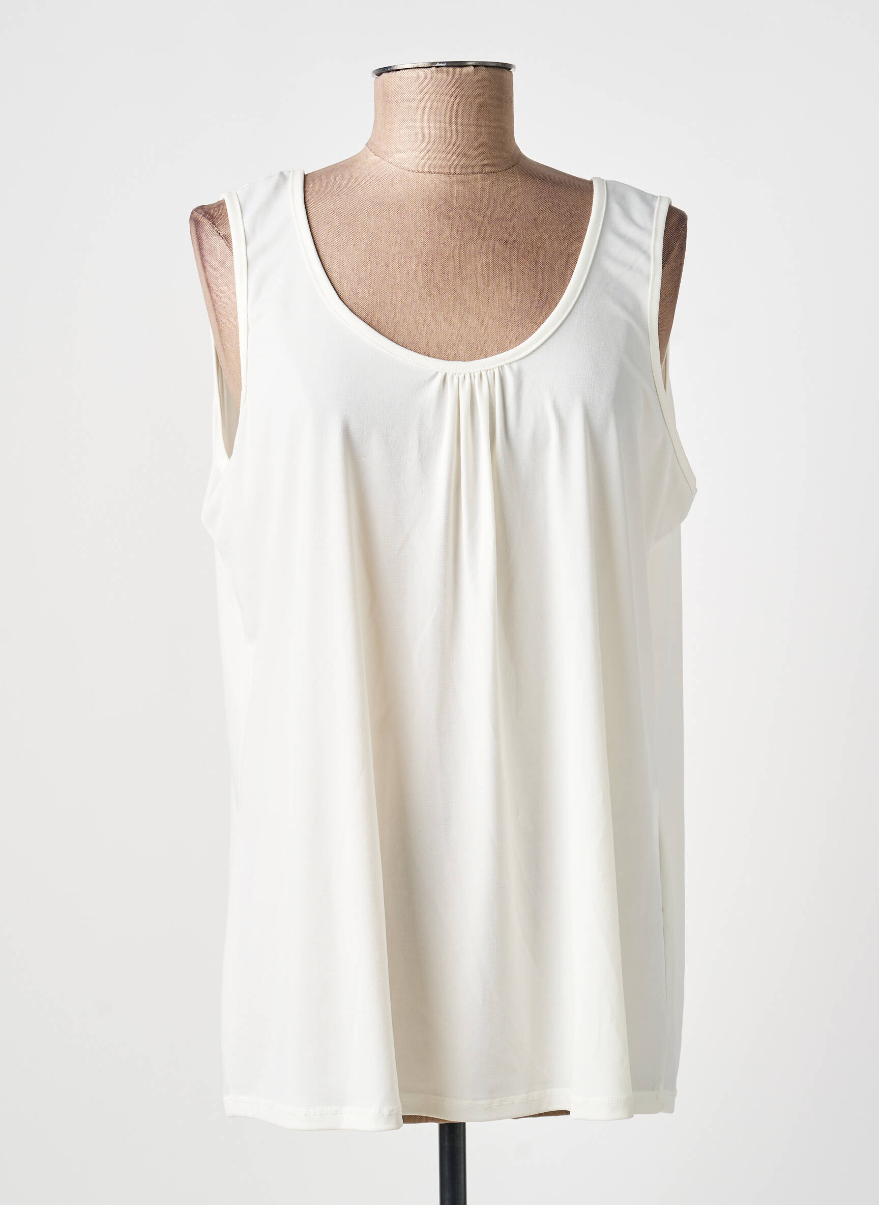 Top stretch sans manche blanc SPG WOMAN femme