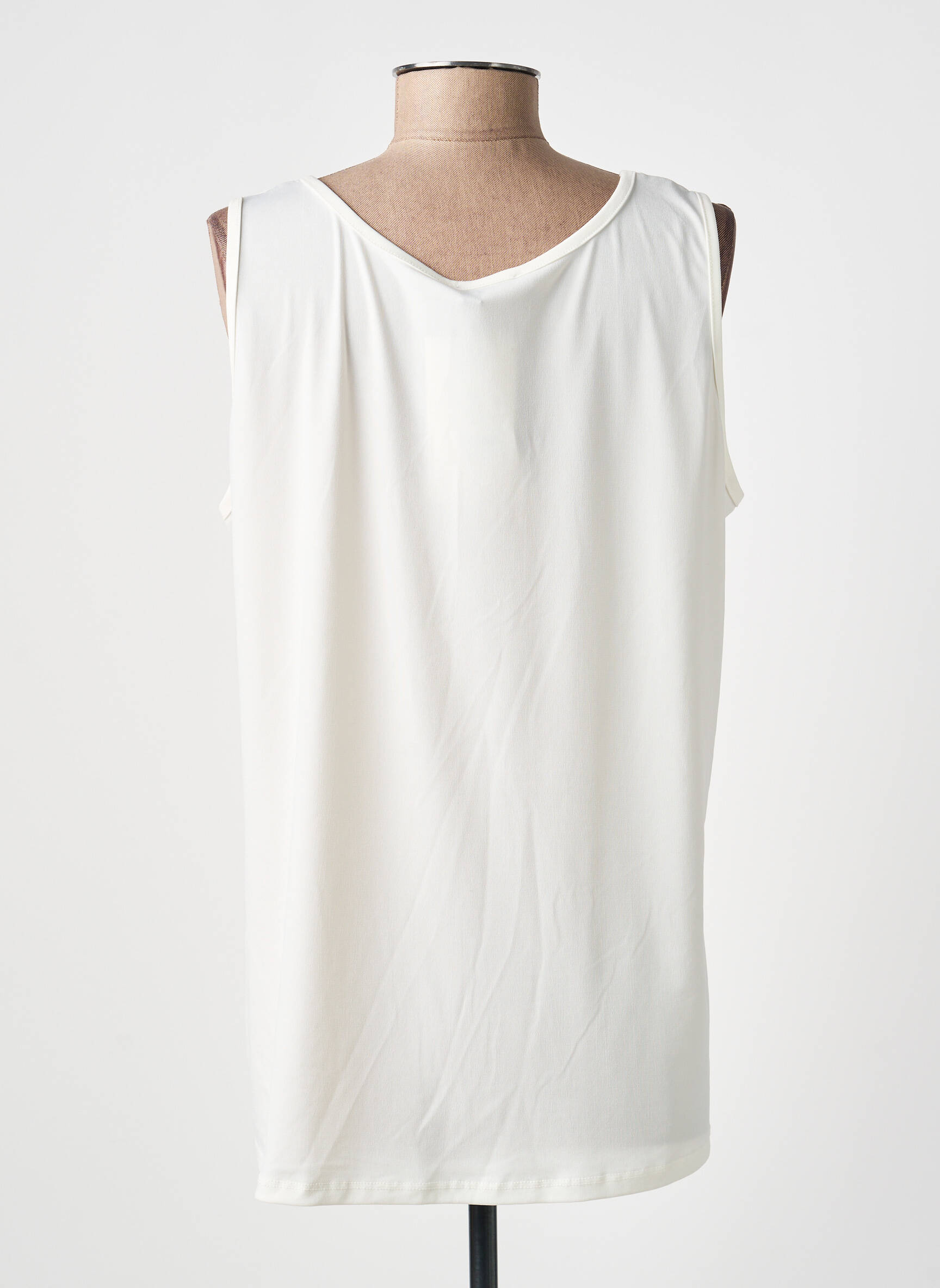 Top stretch sans manche blanc SPG WOMAN femme