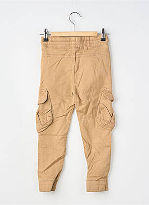 Pantalon cargo stretch taille élastique marron SQUARED & CUBED garçon