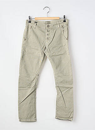 Jeans coupe slim stretch vert PLEASE garçon
