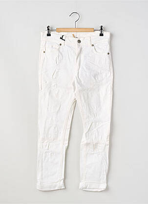 Jeans coupe slim poches blanc PLEASE garçon