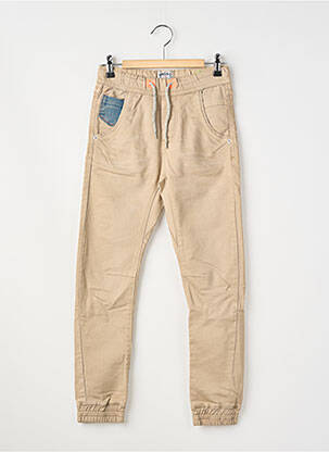 Pantalon slim fermeture liens à nouer taille élastique beige VINGINO garçon