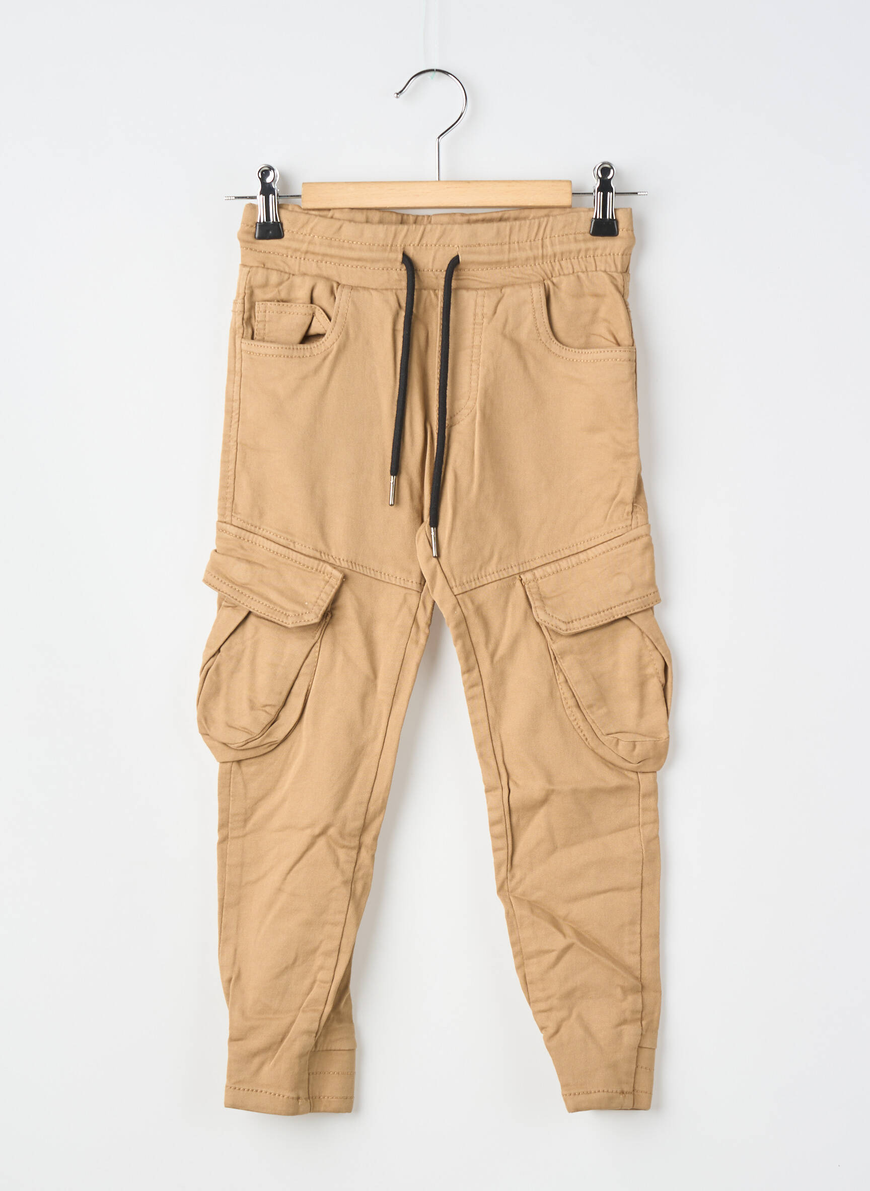 Pantalon cargo stretch taille élastique marron SQUARED & CUBED garçon