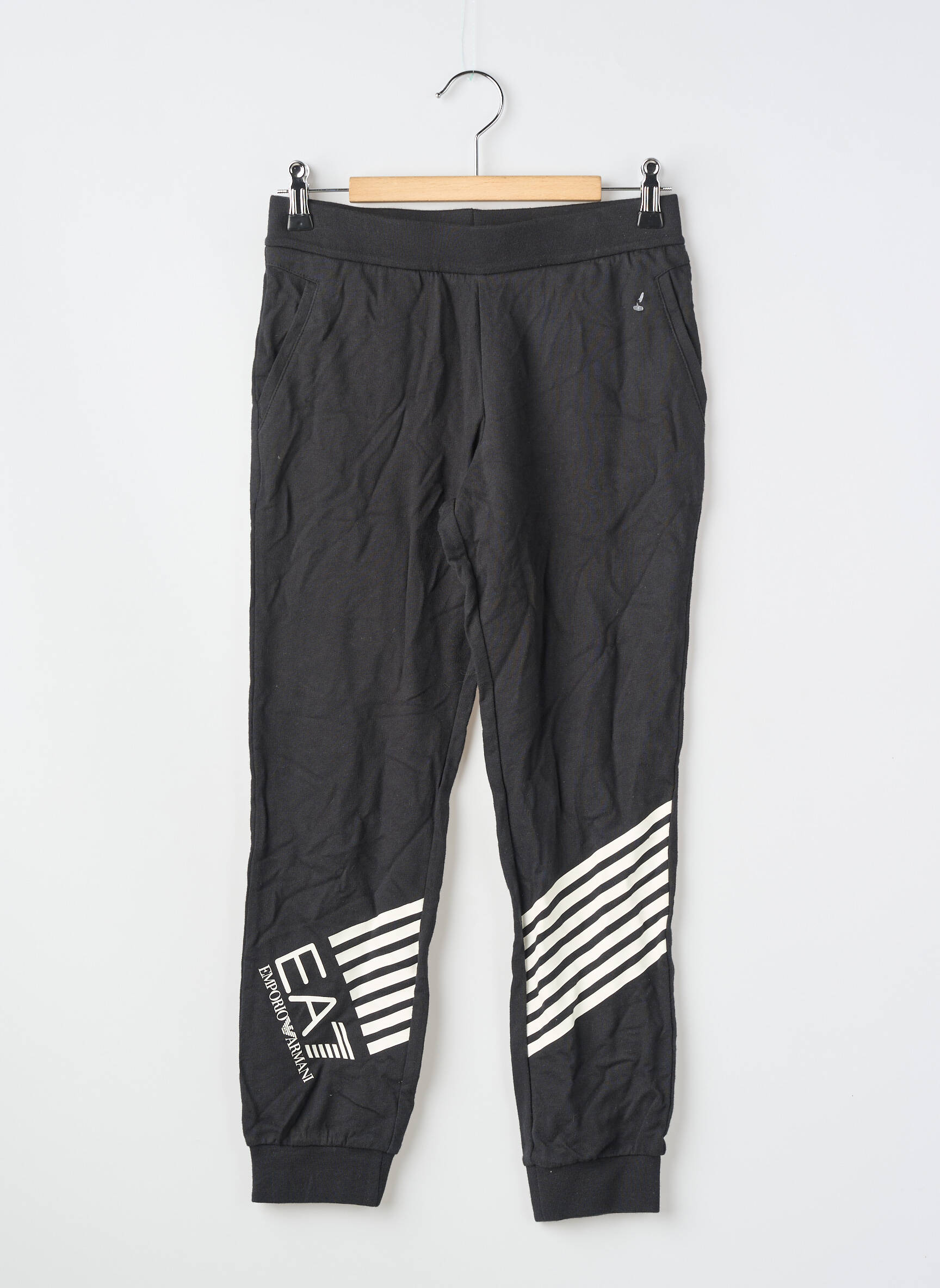 Jogging sérigraphie taille élastique noir EMPORIO ARMANI garçon
