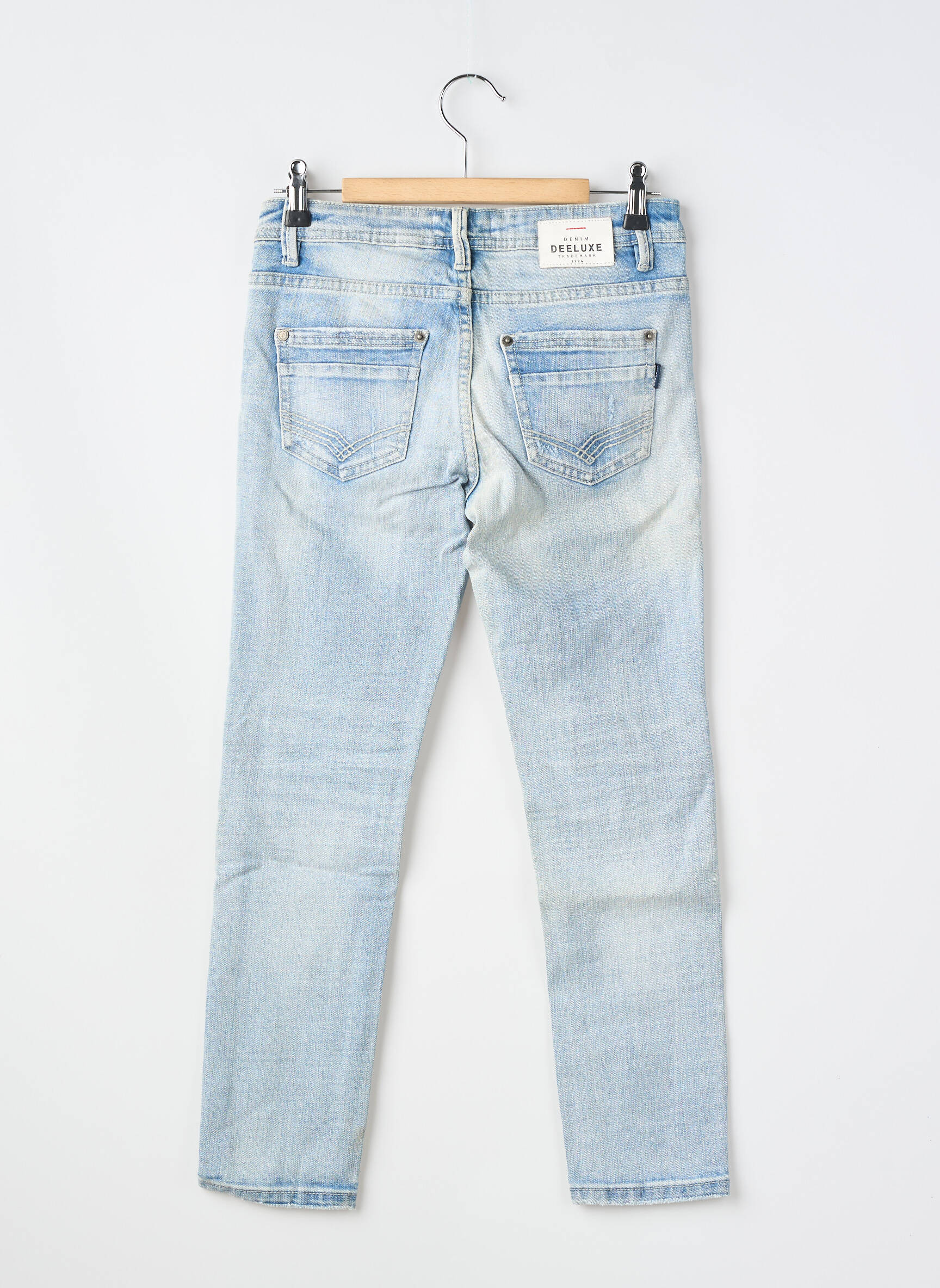 Jeans coupe slim effet usé délavé bleu DEELUXE garçon