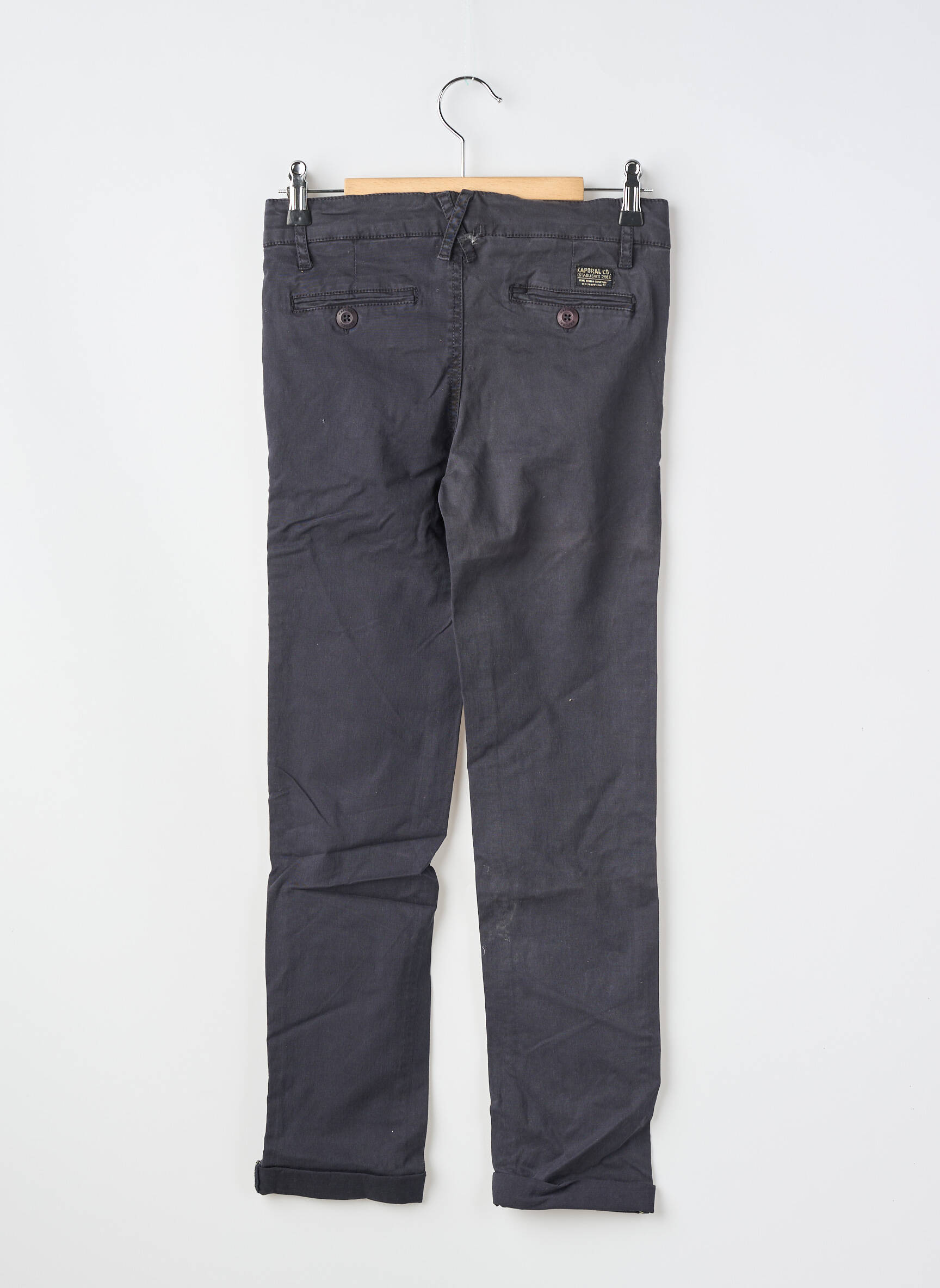 Pantalon chino coupe droite bleu KAPORAL garçon