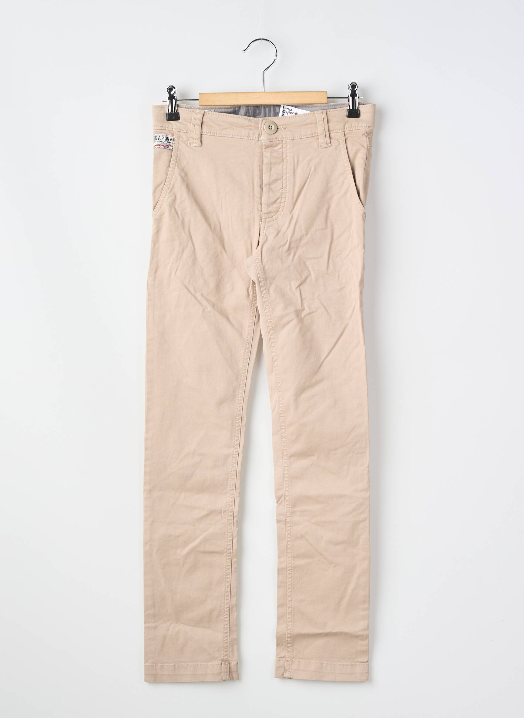 Pantalon chino poches beige KAPORAL garçon