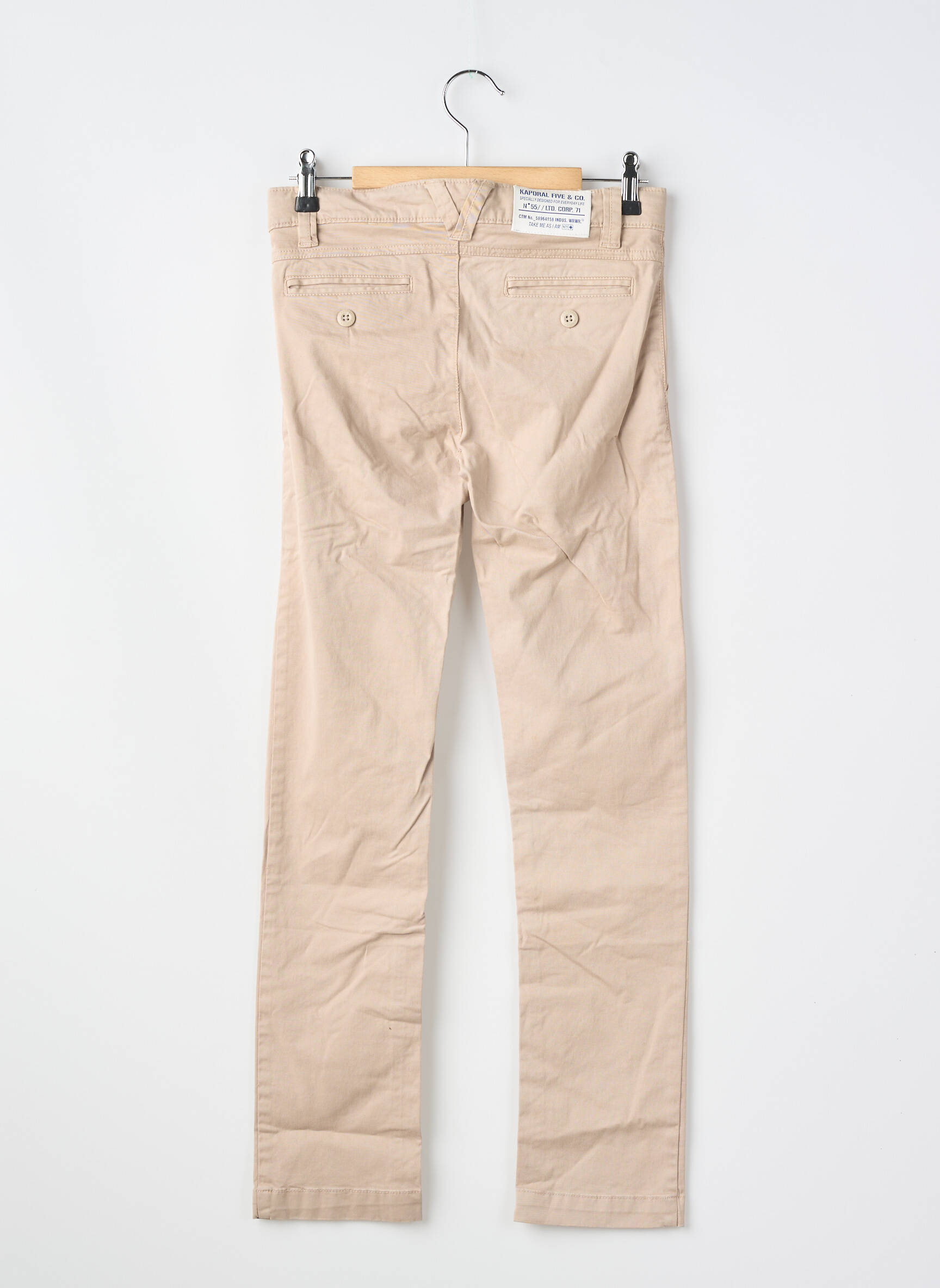 Pantalon chino poches beige KAPORAL garçon