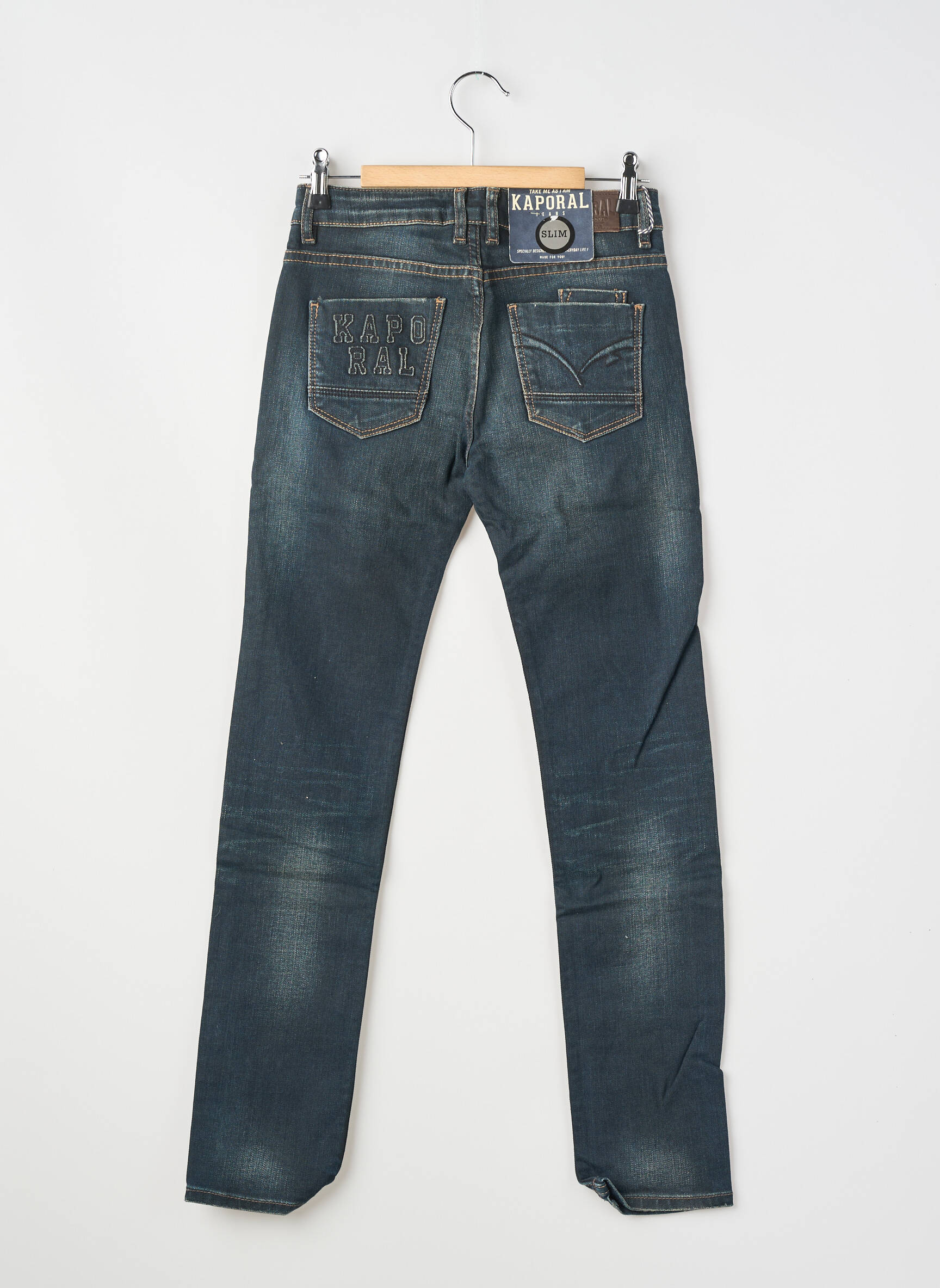Jeans coupe slim poches bleu KAPORAL garçon