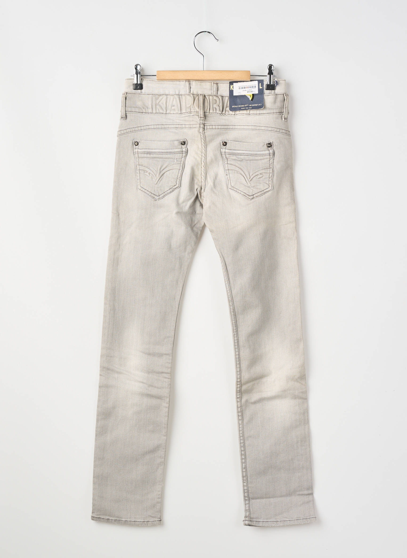 Jeans coupe slim poches gris KAPORAL garçon