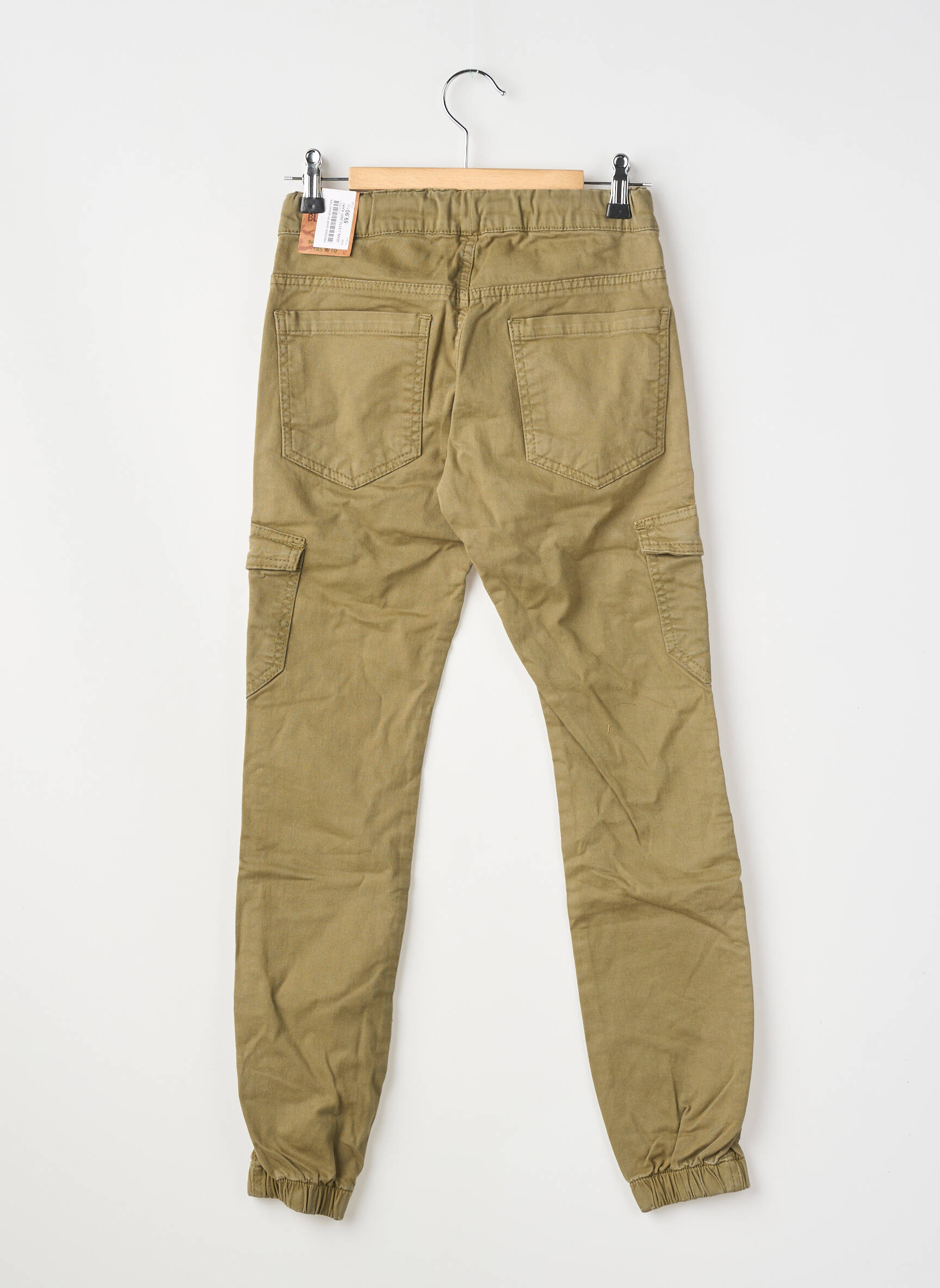 Pantalon cargo poches taille élastique vert BLUE EFFECT garçon