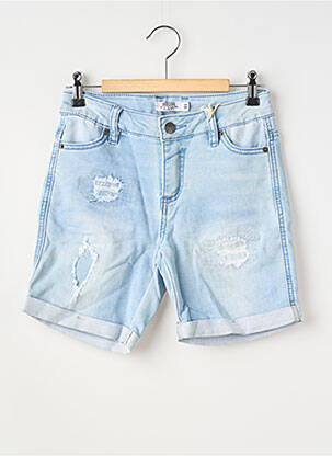 Bermuda tissage denim taille ajustable bleu DEELUXE garçon