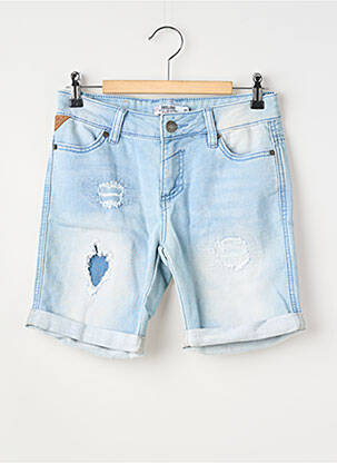 Bermuda tissage denim taille ajustable bleu DEELUXE garçon