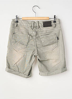 Bermuda tissage denim taille ajustable gris DEELUXE garçon