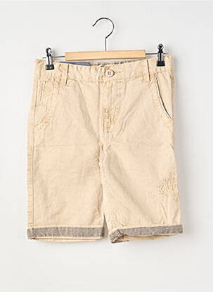 Bermuda fermeture zippée sous rabat boutonné taille ajustable beige KAPORAL garçon