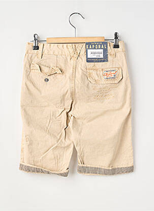 Bermuda fermeture zippée sous rabat boutonné taille ajustable beige KAPORAL garçon