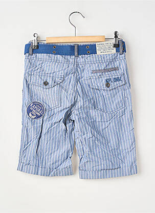 Bermuda finition revers taille ajustable bleu KAPORAL garçon