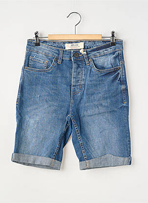 Short fermeture zippée sous rabat boutonné taille normale bleu DEELUXE homme