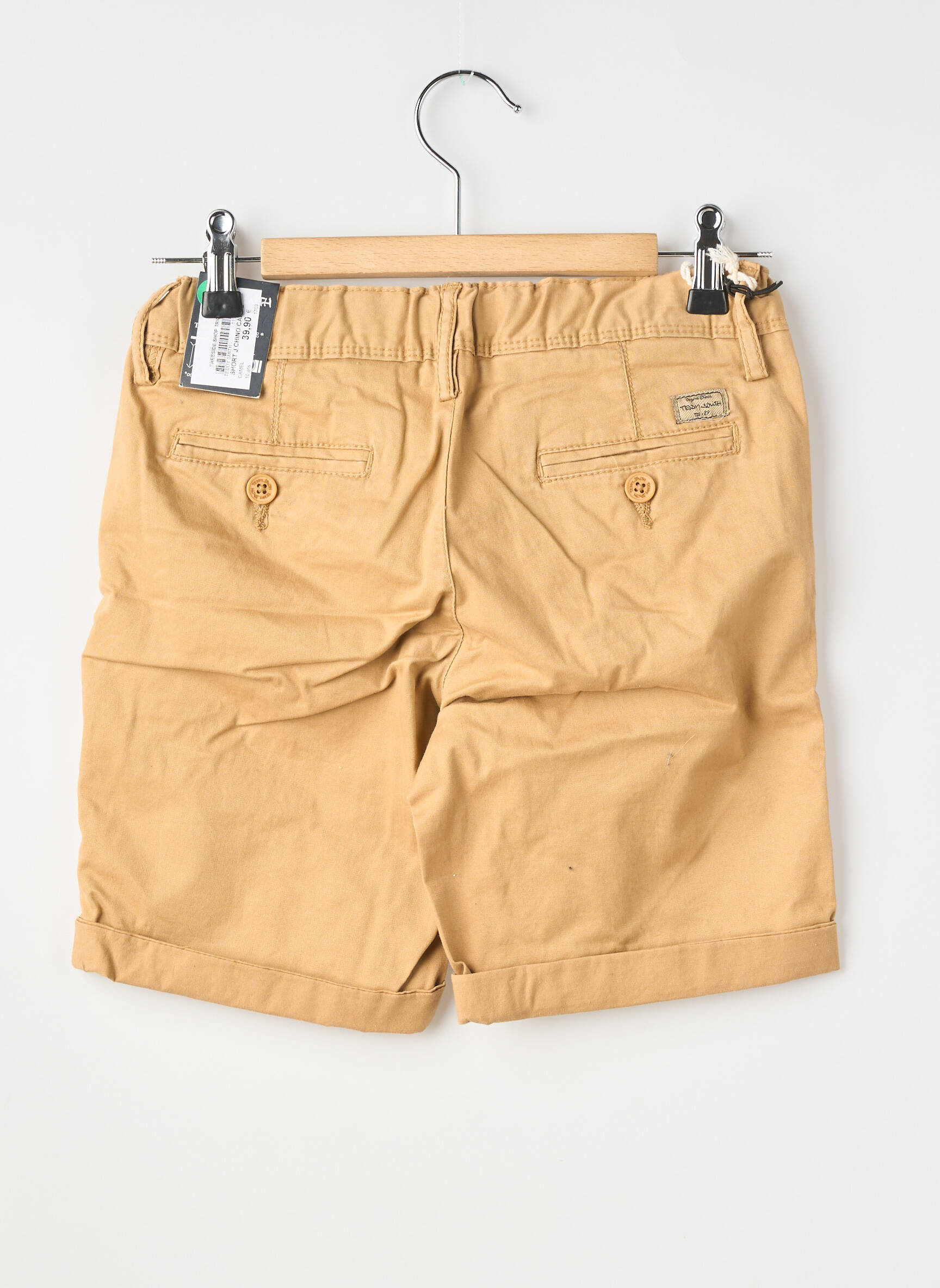 Bermuda fermeture zippée sous rabat boutonné taille ajustable beige TEDDY SMITH garçon