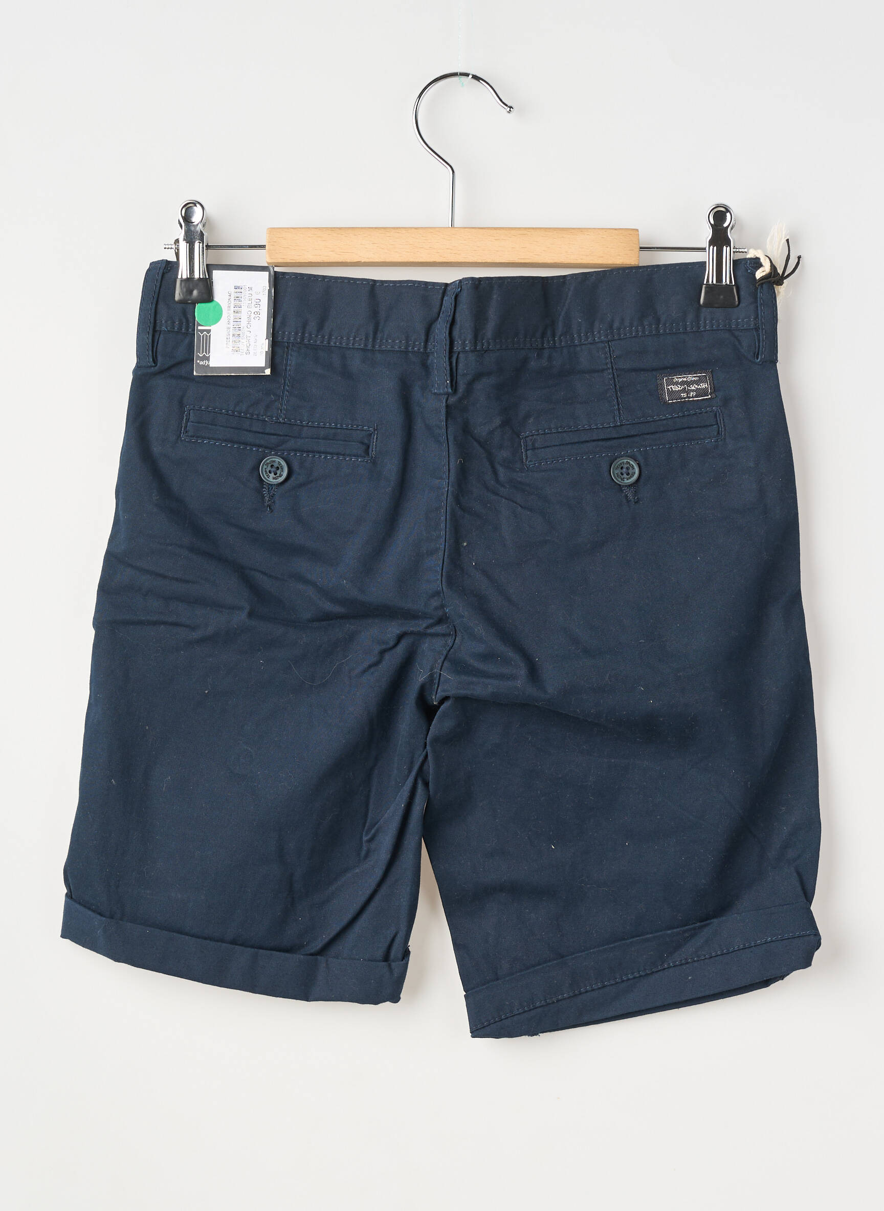 Bermuda fermeture zippée sous rabat boutonné taille ajustable bleu TEDDY SMITH garçon
