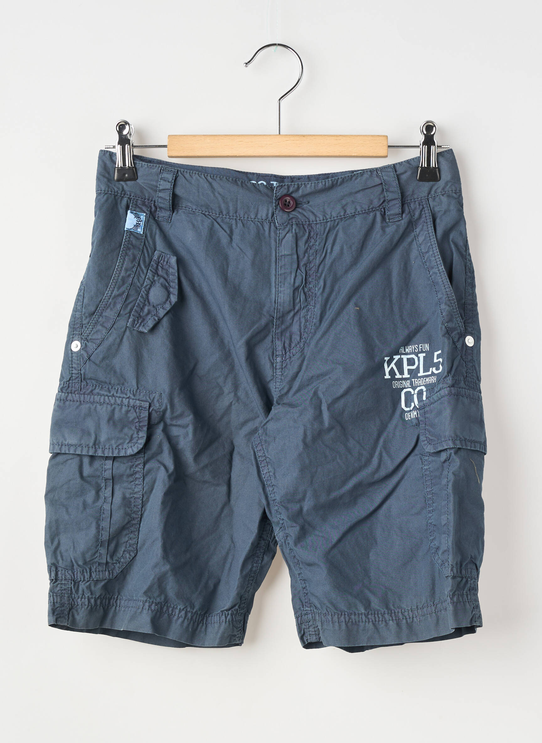 Bermuda multipoches bleu KAPORAL garçon