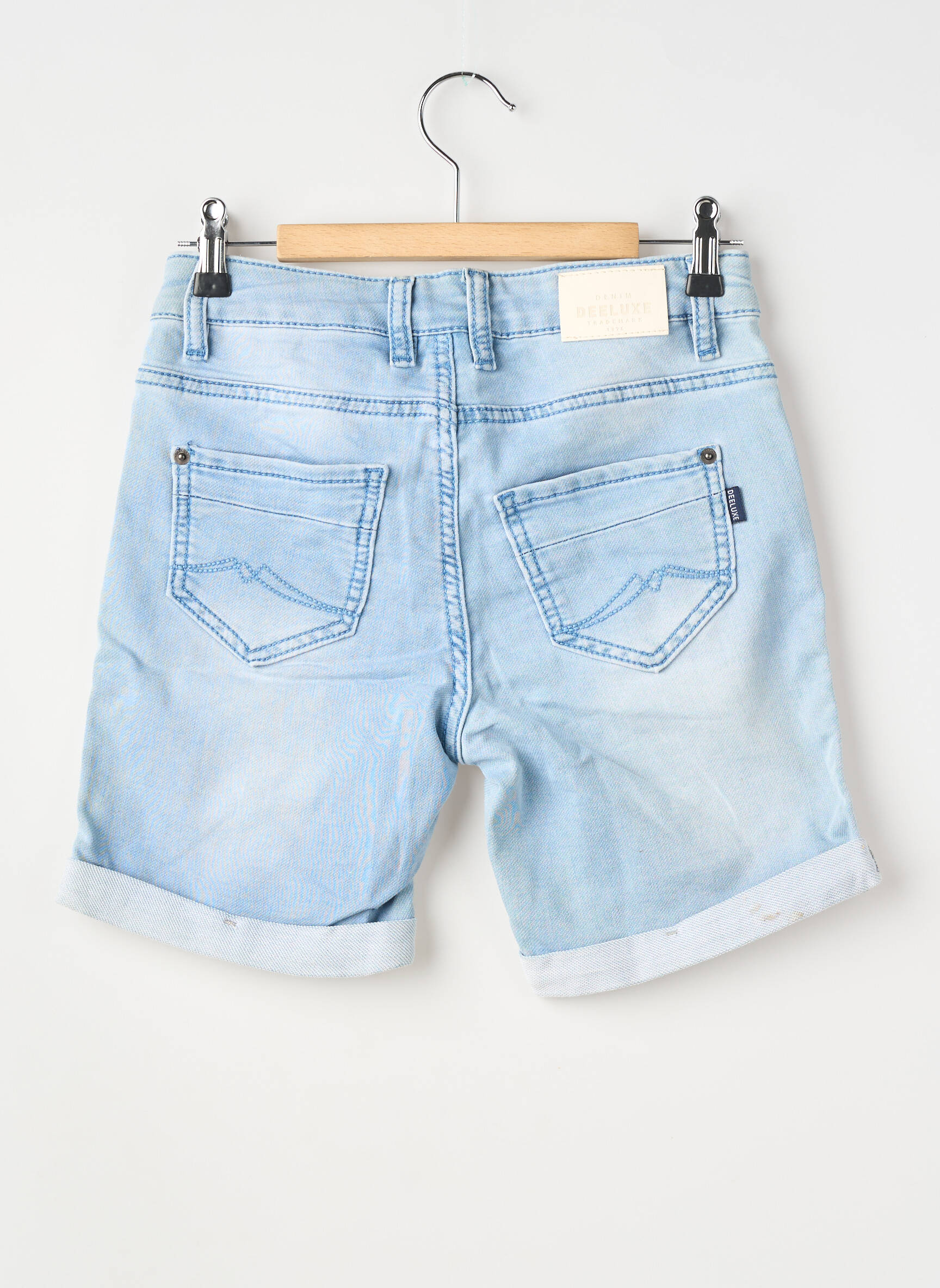 Bermuda tissage denim taille ajustable bleu DEELUXE garçon