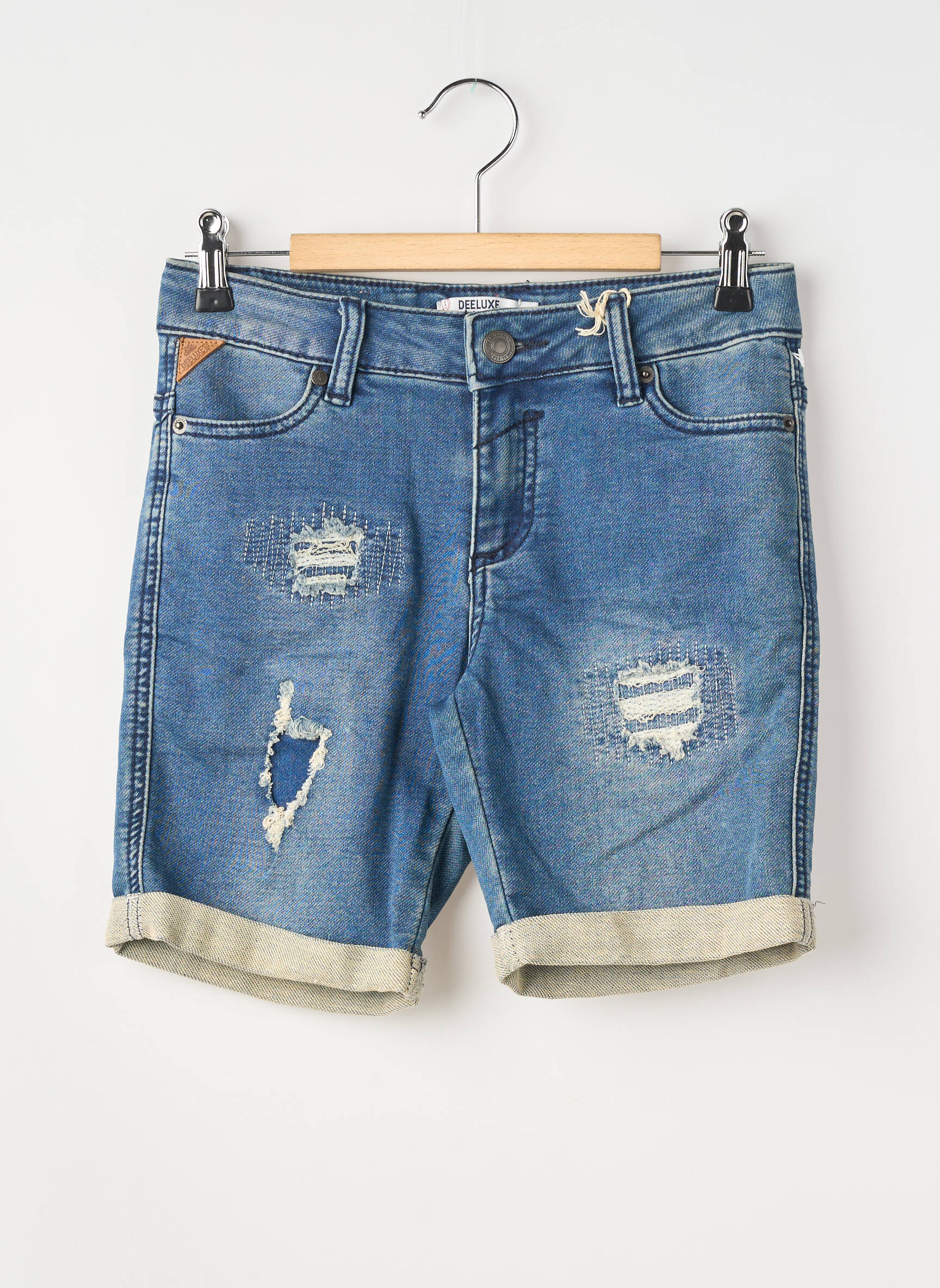 Bermuda tissage denim taille ajustable bleu DEELUXE garçon